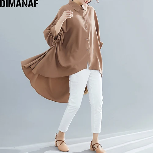 Qian92090CN-tuo DIMANAF размера плюс, женская блузка, рубашки большого размера, летние женские топы, туника, одноцветная, свободная, повседневная, с рукавом летучая мышь, женская одежда, 5XL 6XL, новинка - Цвет: Qian92090CN-tuo