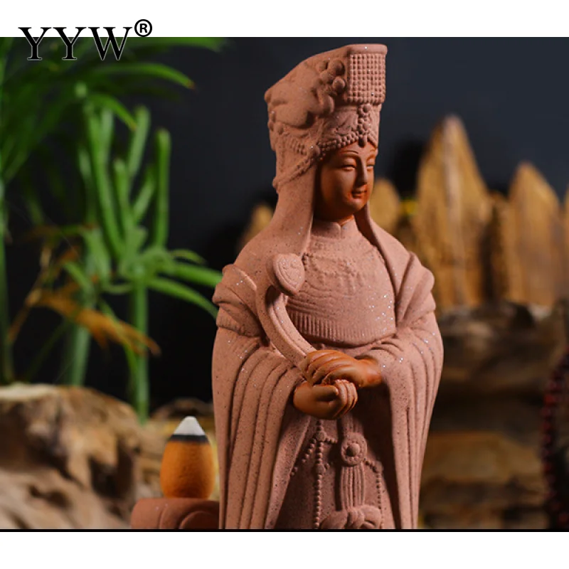 

Guanyin Incense Burner Backflow Smoke Waterfall Incense Cone Holder Censer Incenso Aroma Burner Aromatherapy Home Decoration