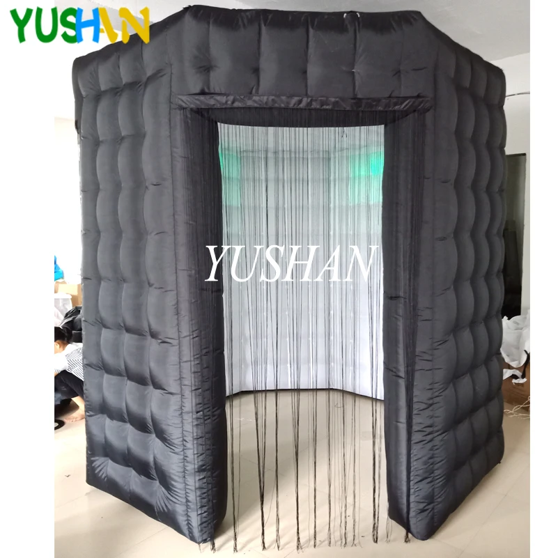 2 двери белый и черный надувной восьмиугольник фото стенд с крышей светодиодные