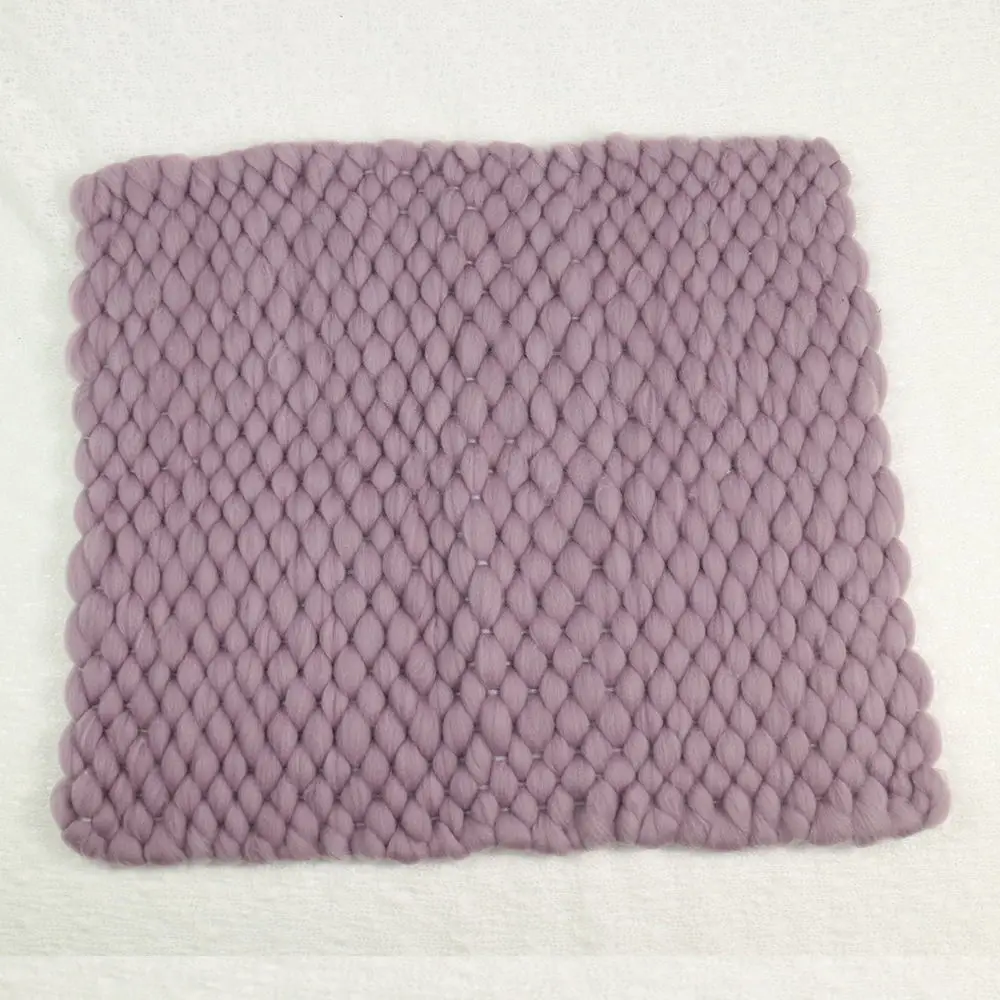 Dusty Mauve D& J 45x40 см, мягкое акриловое одеяло ручной вязки для фотосъемки малышей, объемное одеяло для кормления, корзина для новорожденных, наполнитель для новорожденных - Цвет: Dusty Mauve
