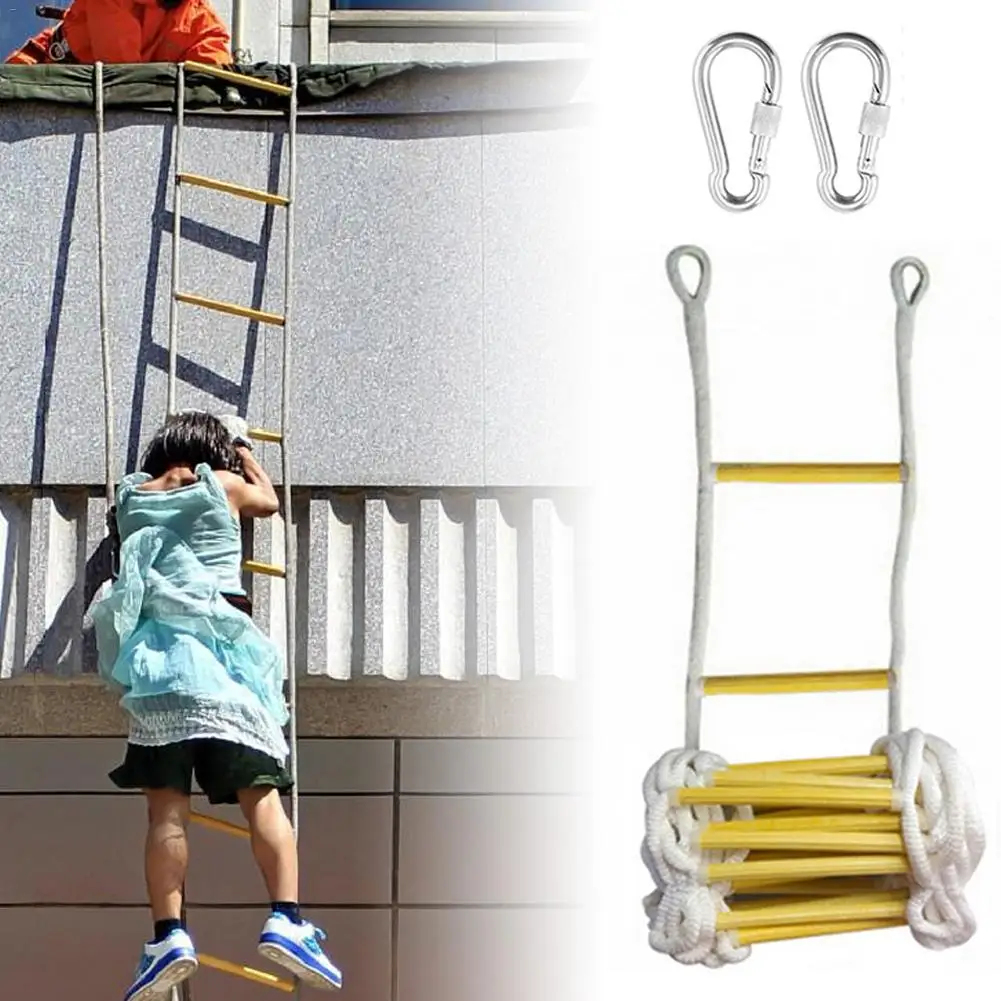 3M 5M Rope Ladder Soft Rescue Escape Ladder Emergency Work Safety Response Fire Rescue Rock Climbing Engineering Ladder