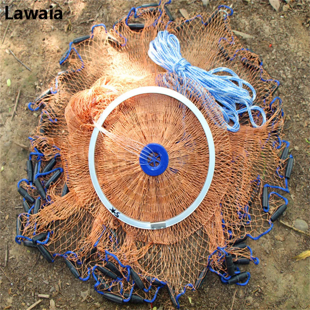 Рыболовные сети Lawaia новая эко-подвеска шина рыболовная сеть с кольцом рыболовный