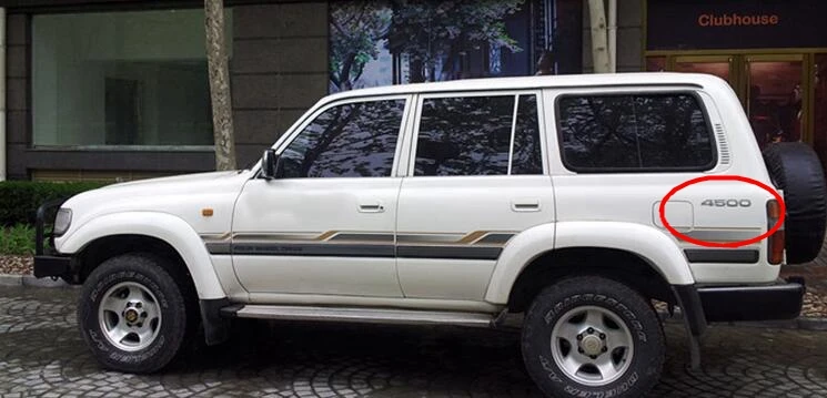 Наклейка на кузов автомобиля эмблема для Toyota Land Cruiser FJ80 FJ100 LC80 LC100 4500EFI 4700EFI аксессуары 2 цвета