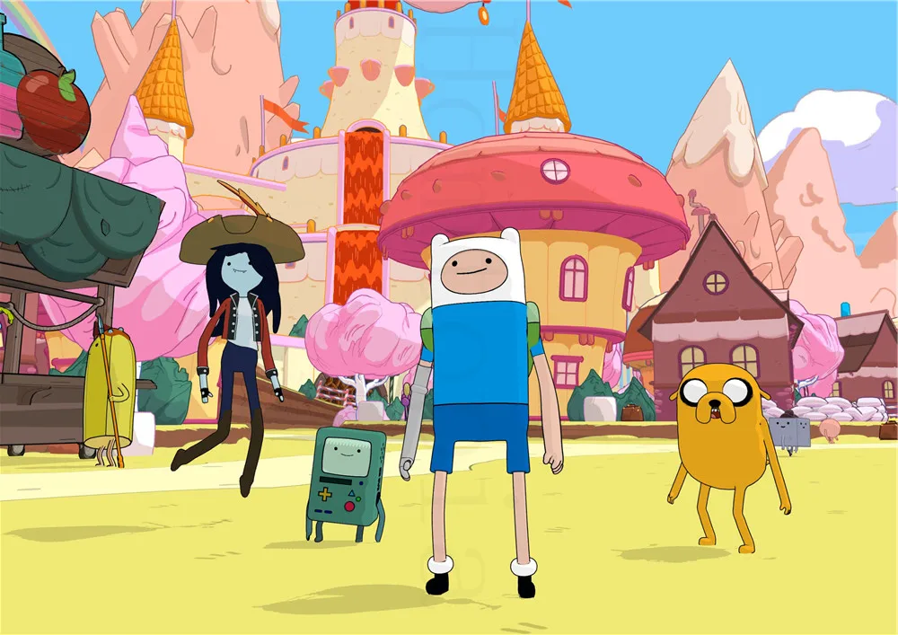 Шоколад Adventure Time постеры, Мультяшные настенные наклейки, белая бумага с покрытием, принты для украшения дома, гостиной, спальни, бара, домашнего искусства, бренд - Цвет: Шоколад