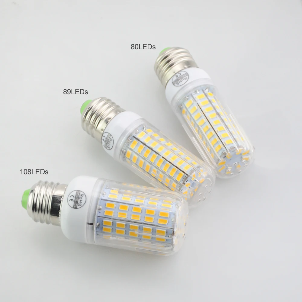 AmmToo E27 Led кукурузный светильник 5730 SMD быстрый отвод тепла пластиковая крышка Светодиодная кукурузная лампа 24 30 42 64 80 89 108 светодиоды лампада светодиодный светильник