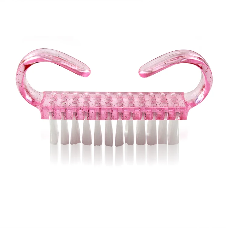4 шт./упак. розовый пластиковый дизайн ногтей для очистки от пыли кисть Маникюр