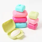 Портативная цветная мыльница, Чехол-держатель, контейнер для мытья, душа, дома, душа, ванной, герметичный чехол для мыла, круглые товары для путешествий