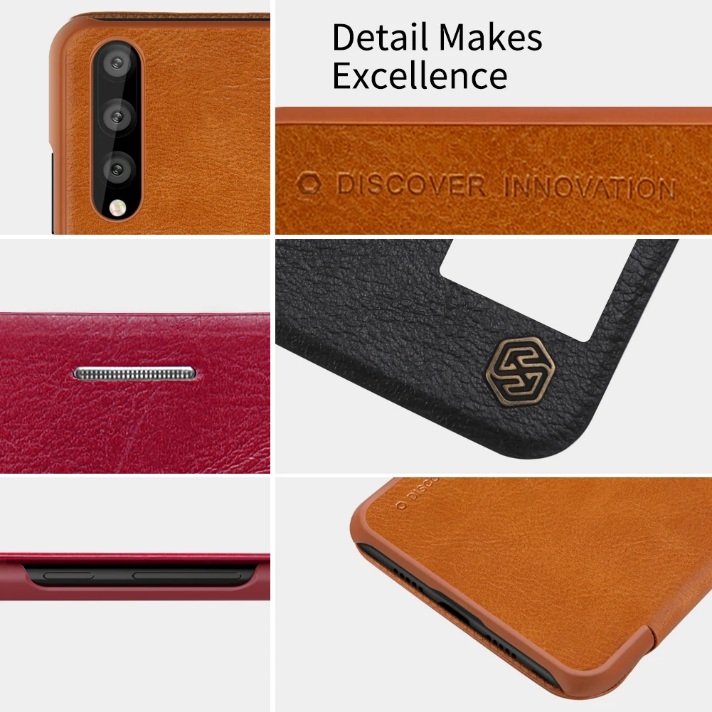 Nillkin чехол для Huawei p20 Pro Leather Чехлы и сумки телефона Qin Series натуральная Роскошный