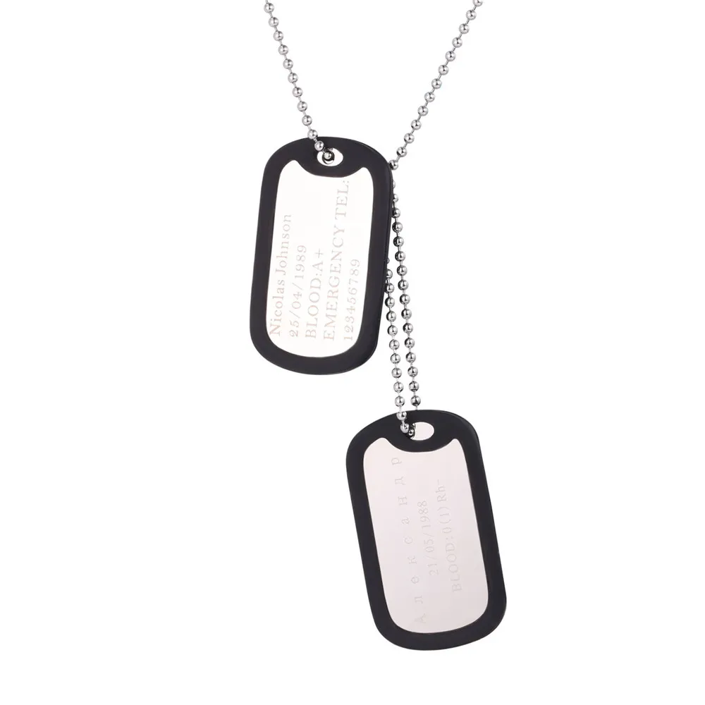 Silver Color Starlord Dog Tag ожерелье и Выгравированные ID индивидуальные украшения персонализированные имя, дата цепочка ожерелье GP2598 - Окраска металла: Silver Color