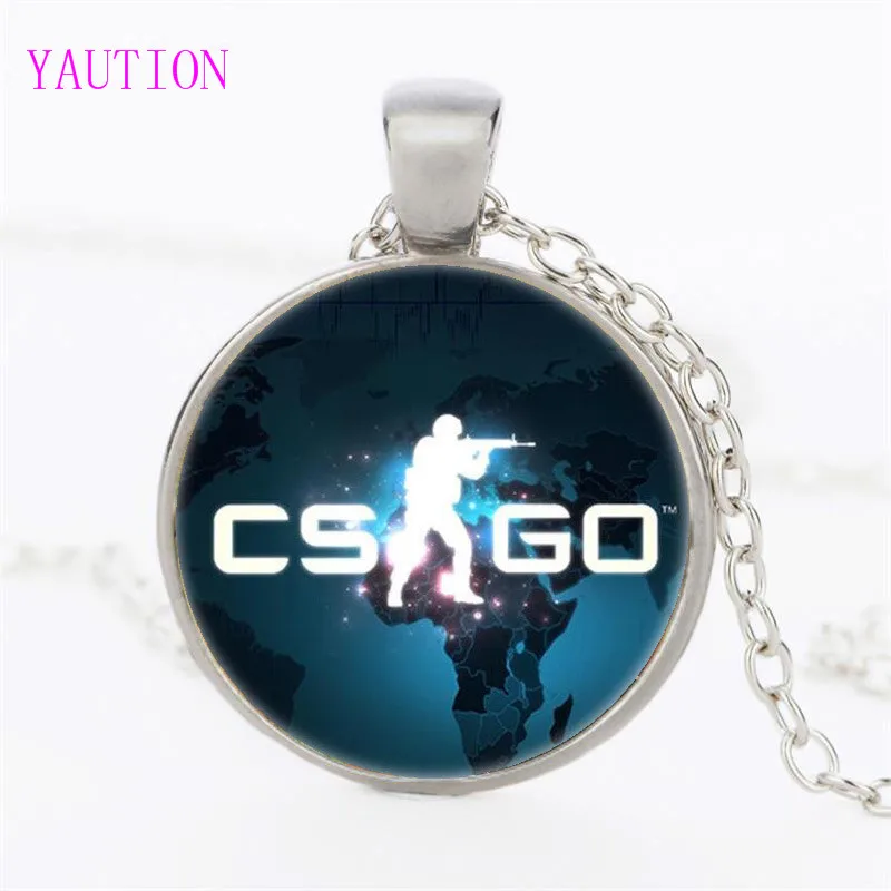 3/Цветные игры CS GO стеклянная цепочка на шею для мужчин CSGO аниме Neckless мужской Collier