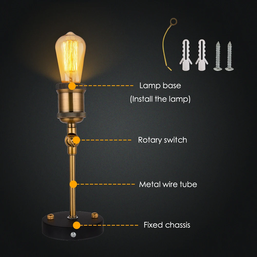 Винтаж промышленные настенные светильники бра Wandlamp Ретро 110 V 220 настенный