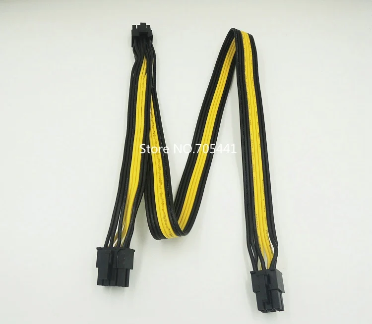 Бесплатная доставка PCI-E 6pin male to 2 * 8(2 + 6)pin 18AWG Extension Splitter Hub Power Cable | Компьютеры и офис