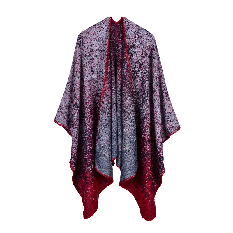 Женские ямы женские кейпы пончо по бокам многофункциональная шаль накидка