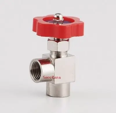 Локтевой никелированный медный игольчатый клапан 1/4 &quotBSP Женский x 1/4&quot BSP