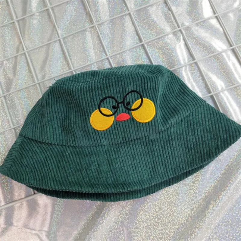 Детские вельветовые с милым цыпленком козырек Рыбацкая шляпа для фотосессий