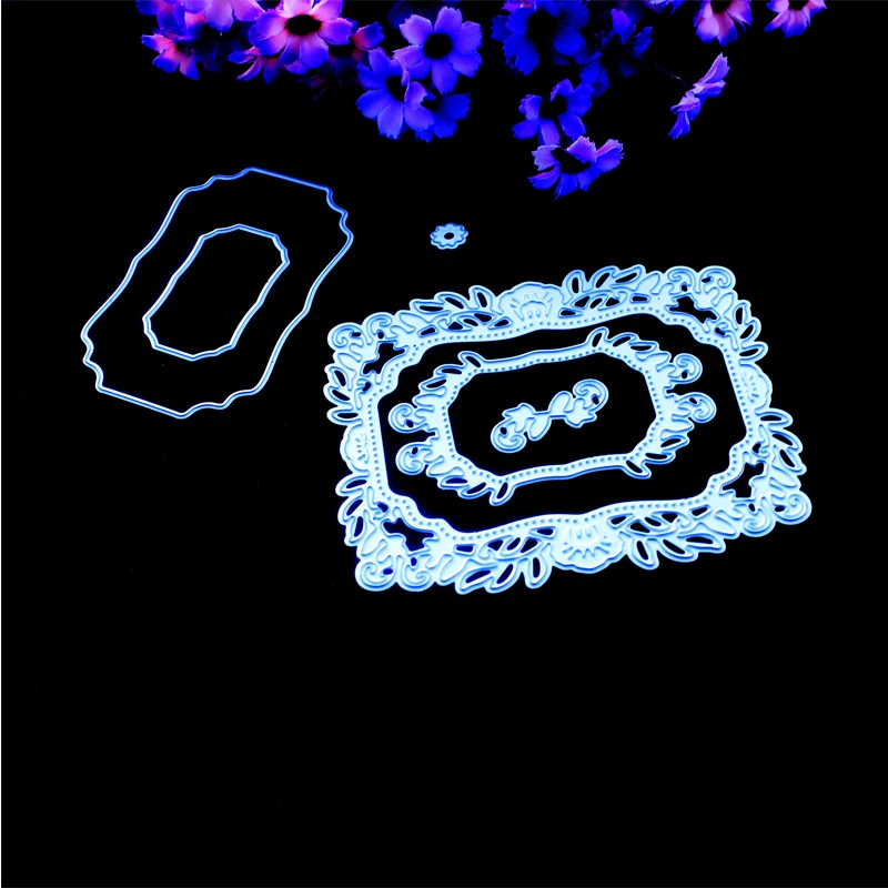 6 шт./компл. металлическая рамка с цветами трафареты для пресс-формы DIY