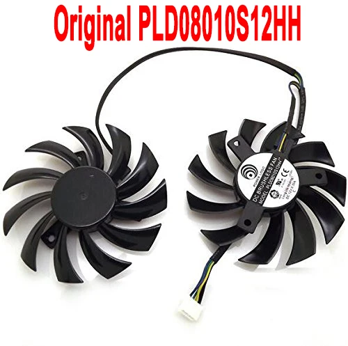power Logic 75 мм PLD08010S12HH 0.35A кулер вентилятор для MSI GTX 460 560 570 Твин frozr ii Zotac GTX770 Вентилятор Охлаждения видеокарты - Цвет лезвия: PLD08010S12HH