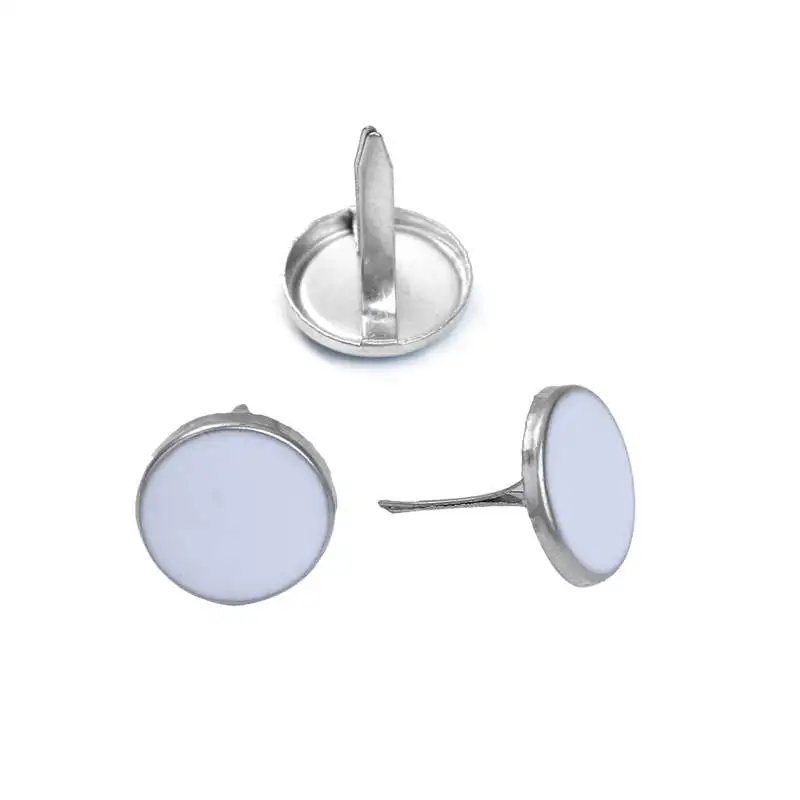 

DoreenBeads Iron Alloy Brads White Silver Color For Scrapbooking Embellishment Deco DIY Craft Supply About 15mm x 13mm, 20 PCs