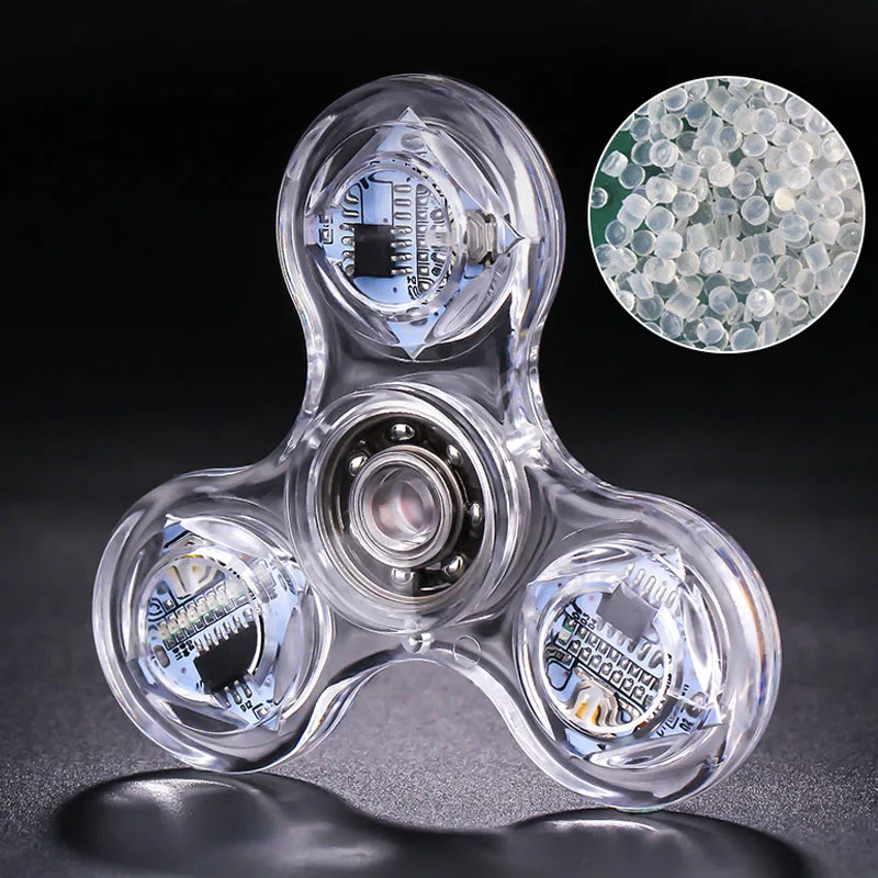 Новый светодиодный Спиннер ручной EDC Tri-spinner Fidget Toys Metal Red Spinner для взрослых детей и
