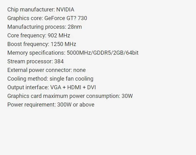 Новая Оригинальная ASL GT730 видеокарта 2G GDDR5 64 бит видеокарты для nVIDIA VGA карты Geforce GT 730 Hdmi Dvi игры