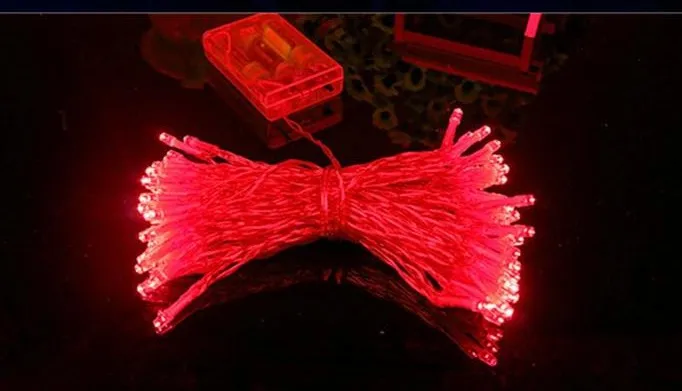 10 шт. светодиодная гирлянсветильник с питанием от 3 батареек АА 50 светодиодный