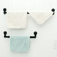 klx aluminum alloy suction cup towel bar bathroom punch free towel rack hanger kitchen storage shelf holder adjustable 52 82cm