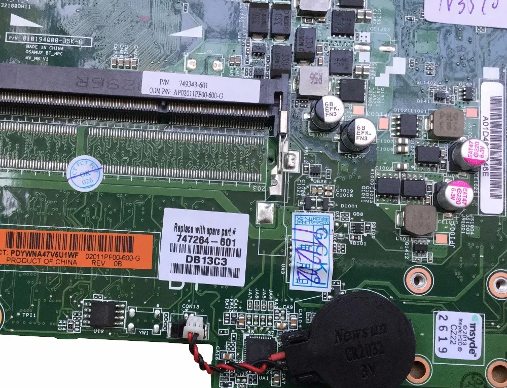 Материнская плата ноутбука 747264-001 для hp 240 G2 14-D ноутбук 02011PF00-600-G системная плата графика UMA 747264-501