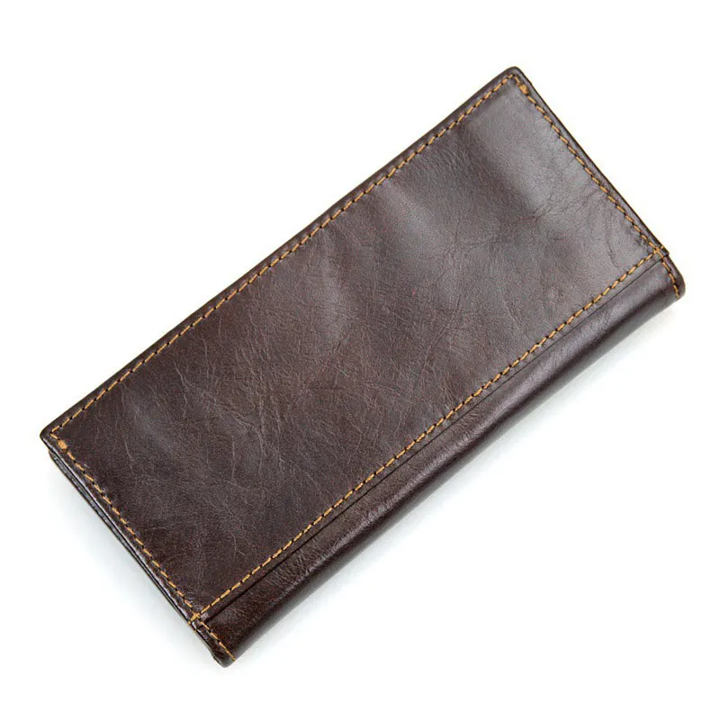 Новый бизнес мужская бумажник долго молния кошелек Натуральная Кожа мужчины