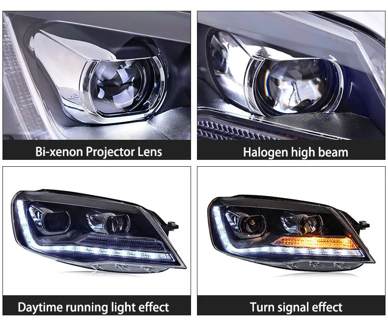 Для Volkswagen Bora для VW Jetta головной светильник в сборе светодиодный Ангельские глазки