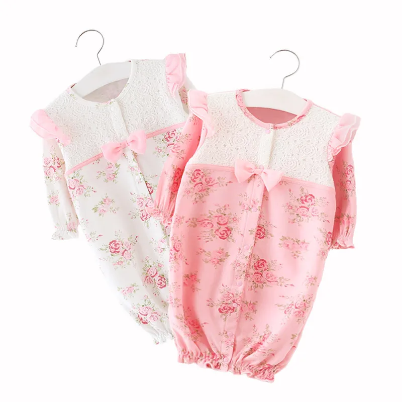 

Baby Girl Romper Cotton Lace Rompers For Baby Girl Romper Long Sleeve O-Neck Baby Costume Newborn
