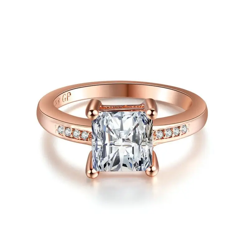 Бесплатная доставка розовый цвет золотистый украшения для женщин циркония