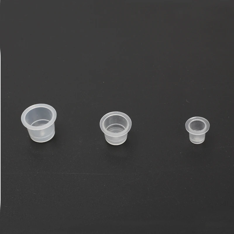 

Disposable Tattoo Ink Cups Cap Plastic Different Size Microblading Pigment Clear Holder for Permanent Makeup Tattoo Accessories