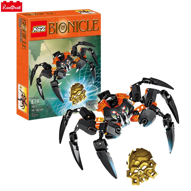 Reedcall 145 шт Bionicle Властелин черепа пауков строительные игрушки Совместимые |