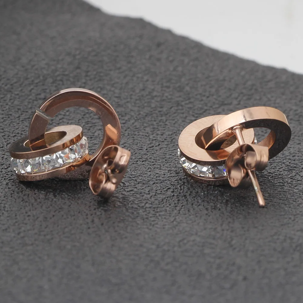 Женские серьги пусеты с римскими цифрами из нержавеющей стали 316L|brand stud earrings|fashion