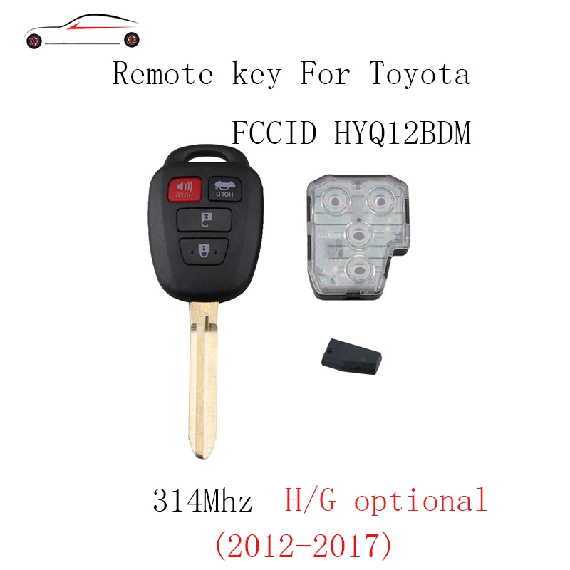 Горбин 4BT 314 Мгц дистанционный Автомобильный ключ для Toyota Camry 2012 2013 2014 2015 2016 2017 HYQ12BDM