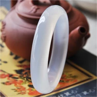 natural female white color jadeite bracelet a thickened ice crystal bracelet round cord girl