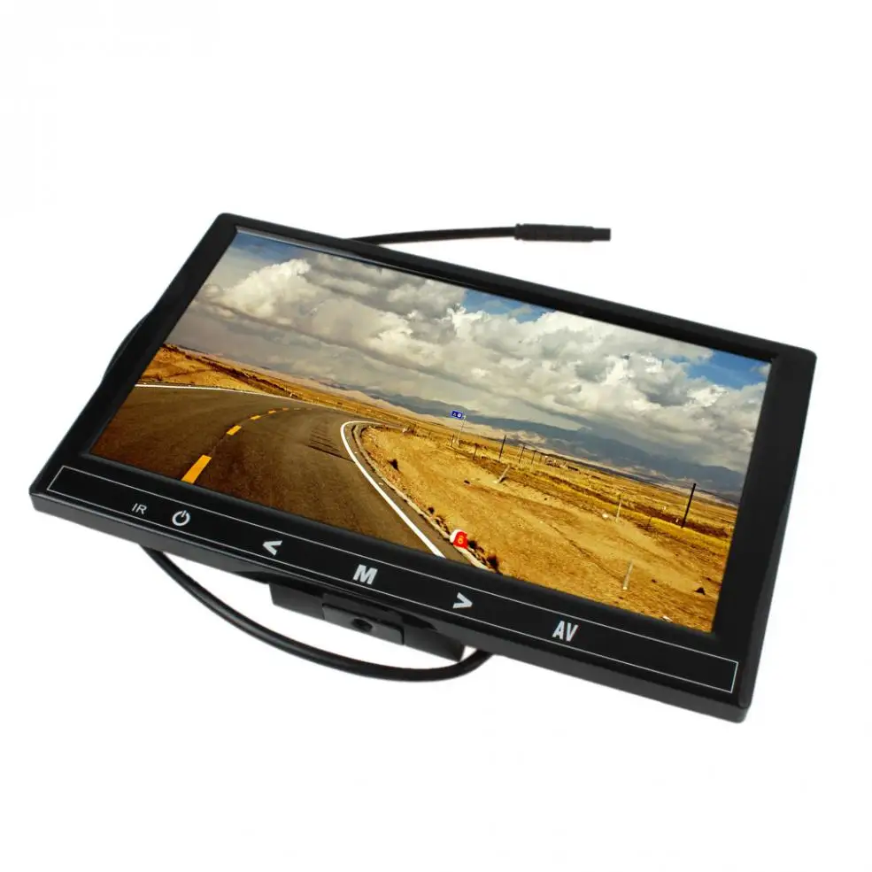 9 дюймов 800x480 цветной TFT lcd Автомобильный RGB Цифровой дисплей 2 видео вход заднего вида видеомагнитофон Монитор с пультом дистанционного управления PAL/NTSC система