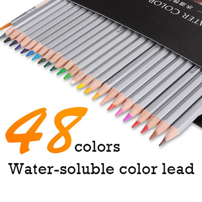 

Deli color pencil set 24/36/48/72 colors soluble colored pencil with gift paper box drawing painting pencils colorful paint