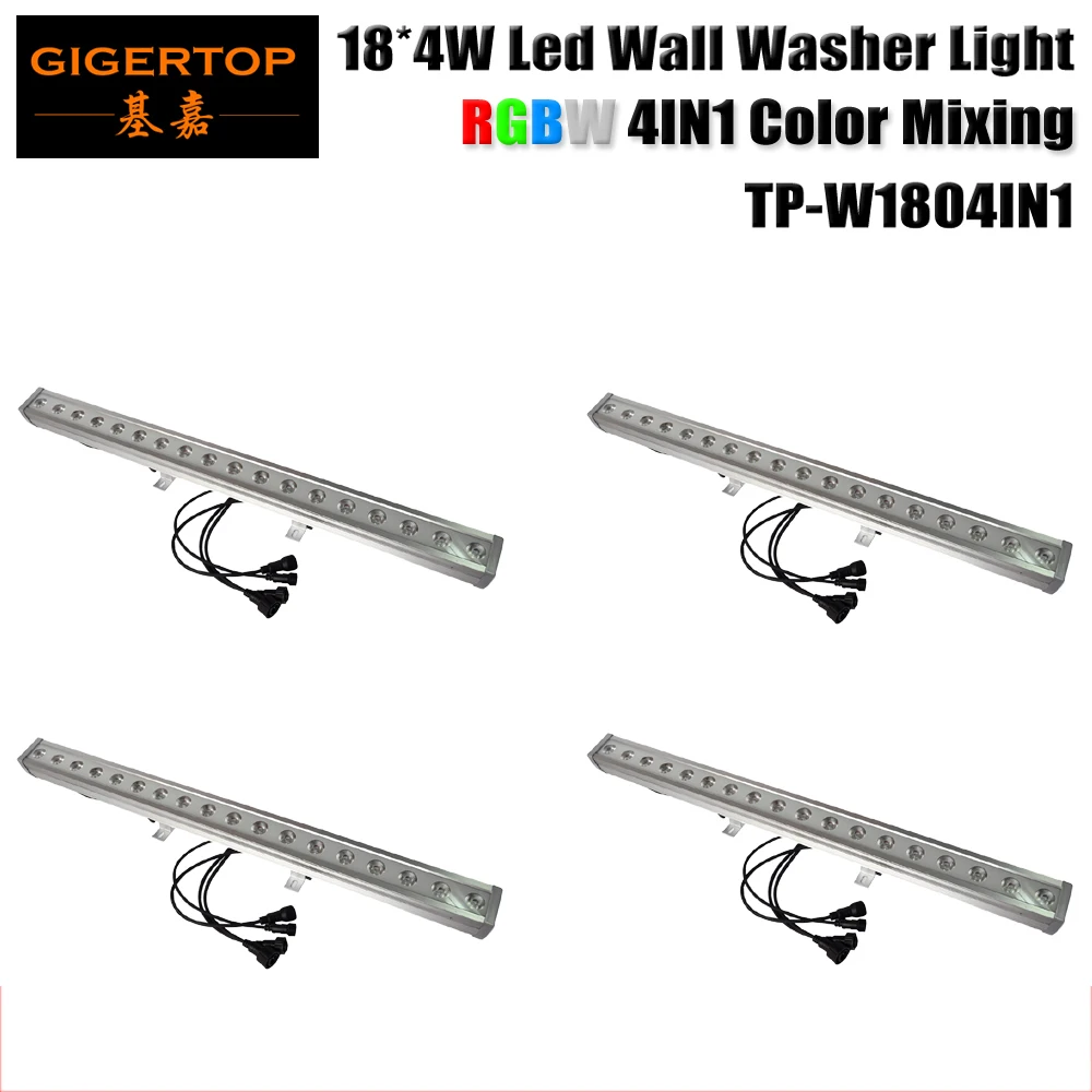 

TP-W1804IN1 4xlot 18x4 Вт 4IN1 светодиодный стены шайба светильник RGBW светодиодный лампа для мытья стен шайба потолочные светильник на открытом воздухе ландшафтный светильник Инж
