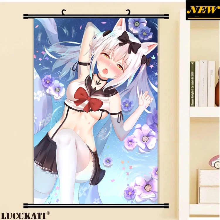 40X60 см Azur переулок Bilan Hangxian игра cameltoe Сексуальная лоли мультфильм аниме Настенная картина плакат прокрутки ткань холст живопись 25