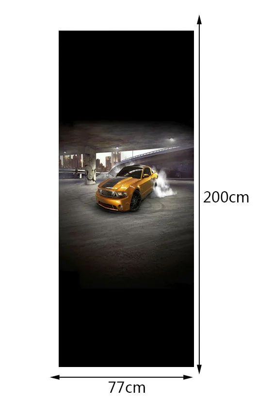 Золотистые автомобильные 3D наклейки 2 панели на дверь s обои украшения для дома