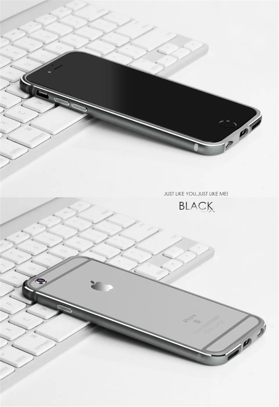 Серый Роскошный Алюминиевый+ резиновая рамка для iphone 7 мягкий металлический чехол+ силиконовый бампер для iphone 7 Plus SE 5 5S 6 6s 7 8 чехлы для телефонов - Цвет: Серый