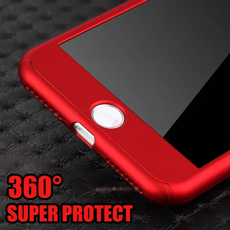 H& A 360 градусов полный чехол для телефона для iPhone 7 8 6 6s Plus X защитный чехол s для iPhone 6 6s 7 8 Plus закаленное стекло
