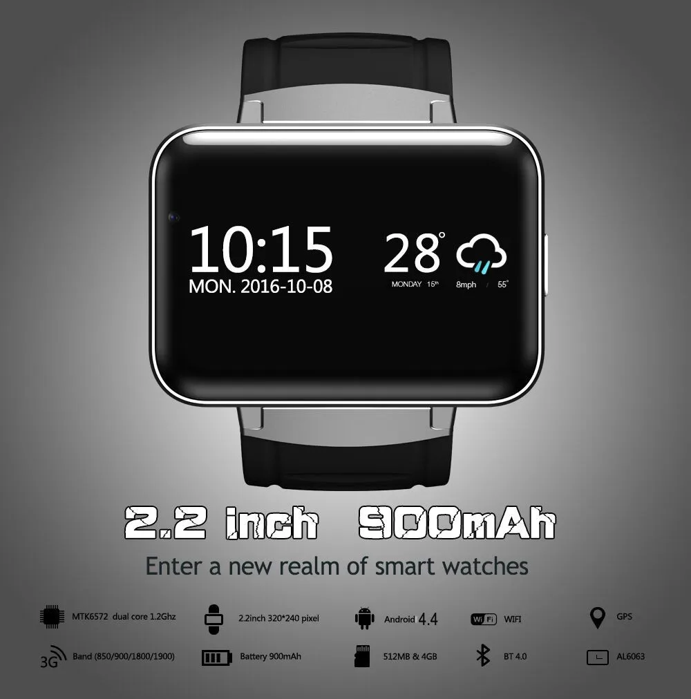 Дизайн спортивные фитнес Bluetooth 4,0 3g многофункциональные умные часы SIM телефон 4 Гб фронтальная камера двухъядерный для Android# A
