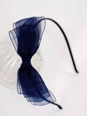 Новинка детская тиара одежда для рук синий хлопковый головной убор бант Детская