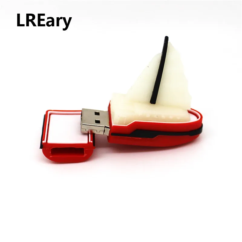 С мультяшным принтом парусная лодка USB флэш накопитель корабль Флеш TF карта с