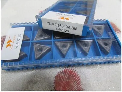 

Free Shipping carbide inserts TNMG160404/08-SM GM3125 Suitable for MTJNR Series Turning Facing External Lathe Tool