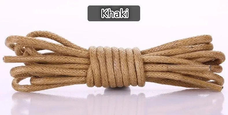 as picture Качественные хлопковые шнурки, Водонепроницаемые кожаные шнурки для ботинок, круглый тонкий трос, белые, черные, красные, синие, фиолетовые, коричневые шнурки - Цвет: as picture