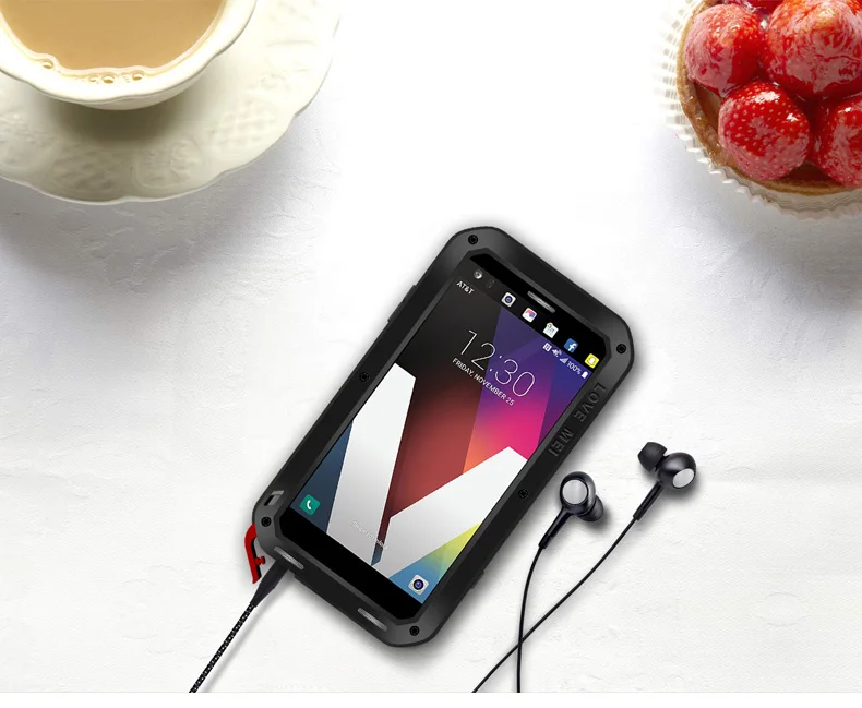 Алюминиевый металлический чехол LOVE MEI для LG V40 V30, мощный защитный противоударный водонепроницаемый чехол для LG V30 V40
