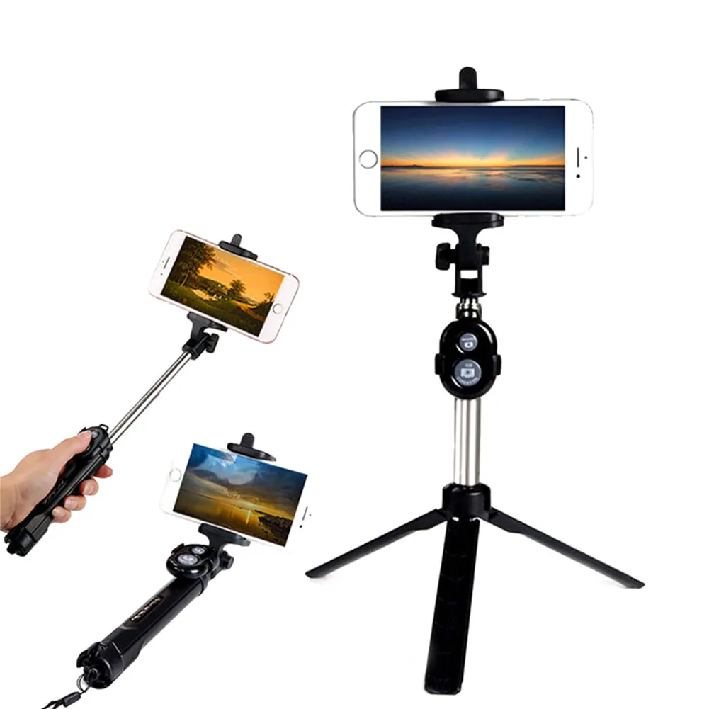Выдвижной Штатив для селфи с дистанционным Bluetooth затвором iPhone X 8 Plus Samsung Galaxy S8